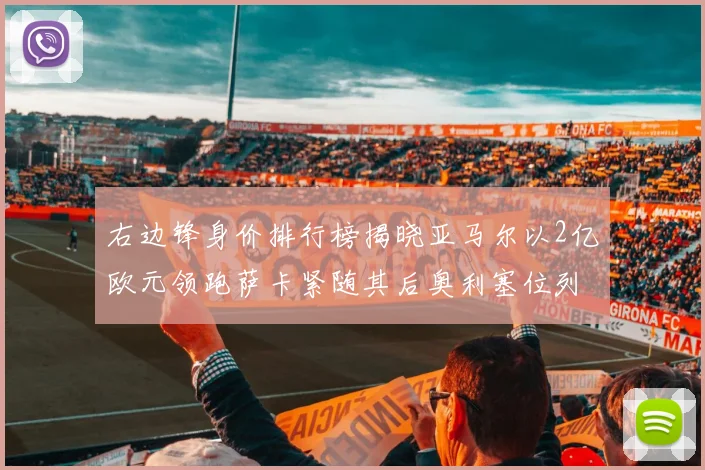 右边锋身价排行榜揭晓亚马尔以2亿欧元领跑萨卡紧随其后奥利塞位列第三